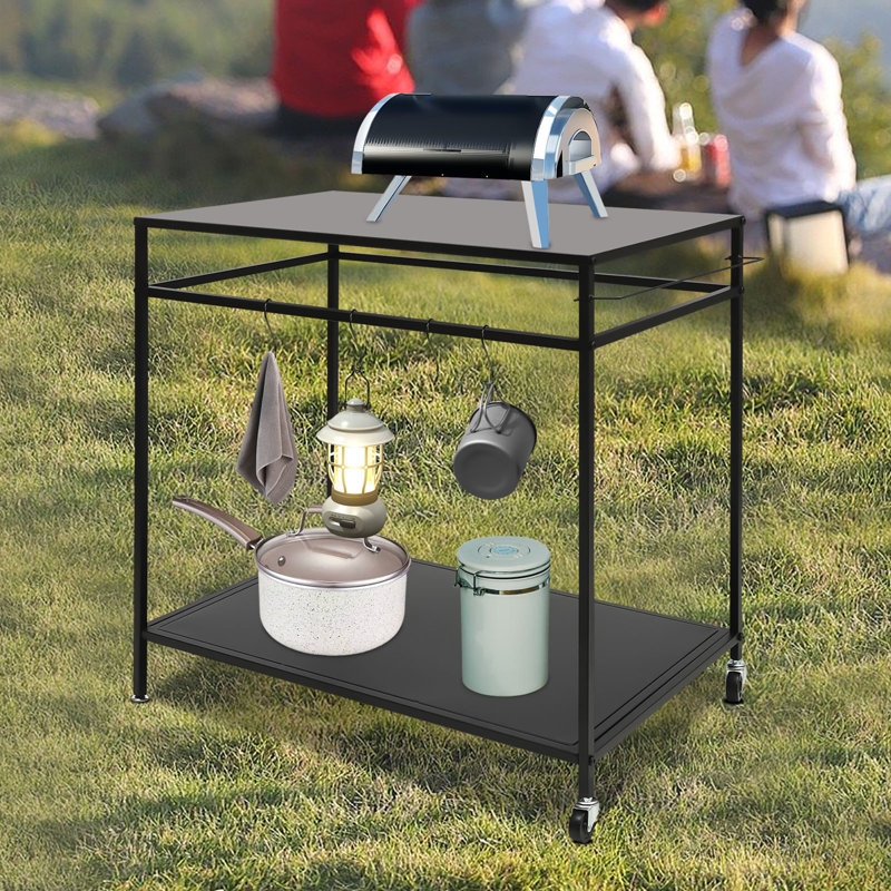 FRONG Outdoor Dining Cart with Storage And Spice Rack Wayfair